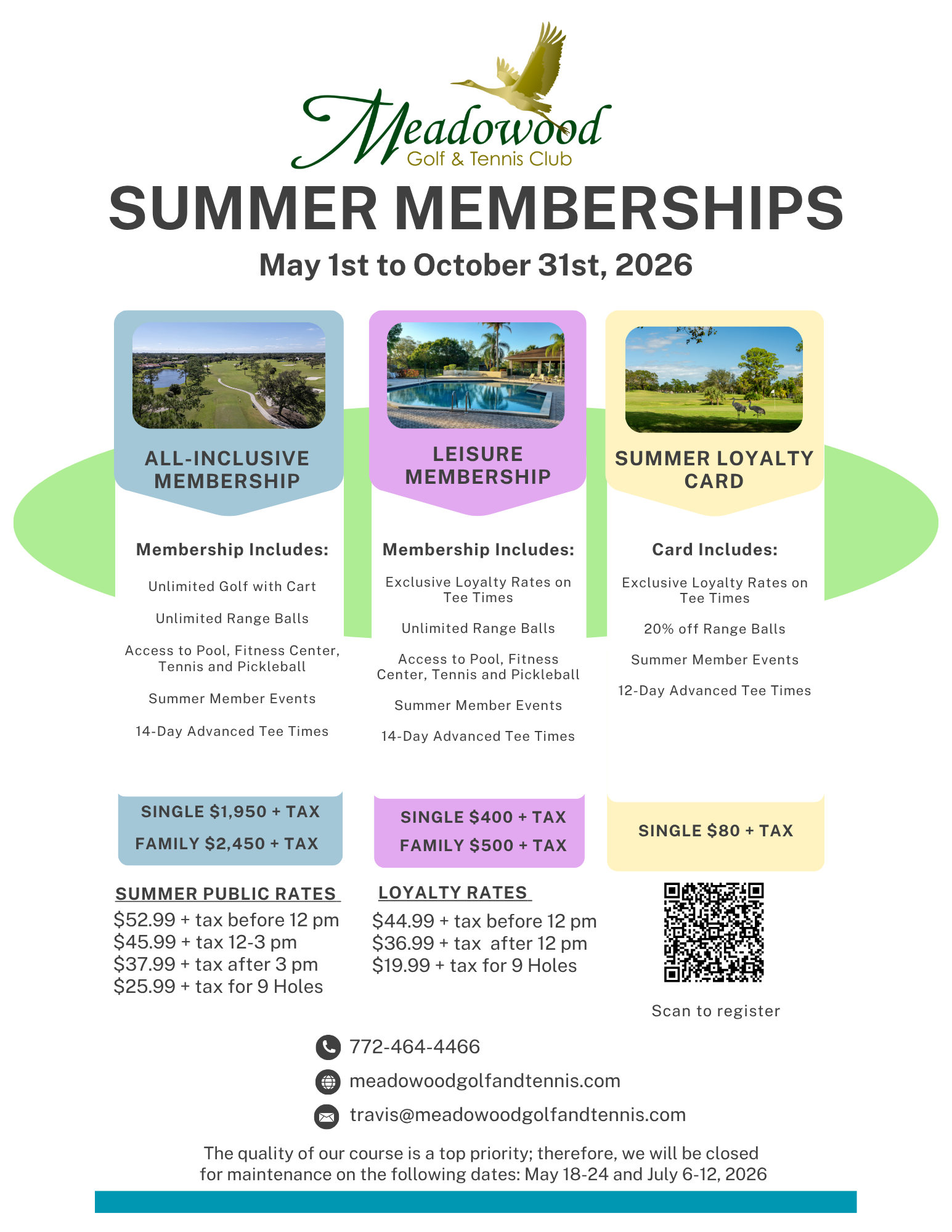 Summer Memberships 2026